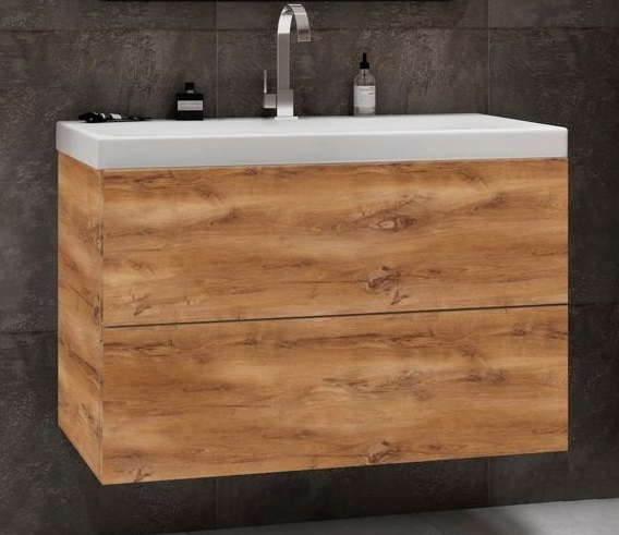 Тумба под раковину Art&Max Verona-Push AM-Verona-Push-900-2C-SO-RK 90 см (дуб кельтик светлый) подвесная