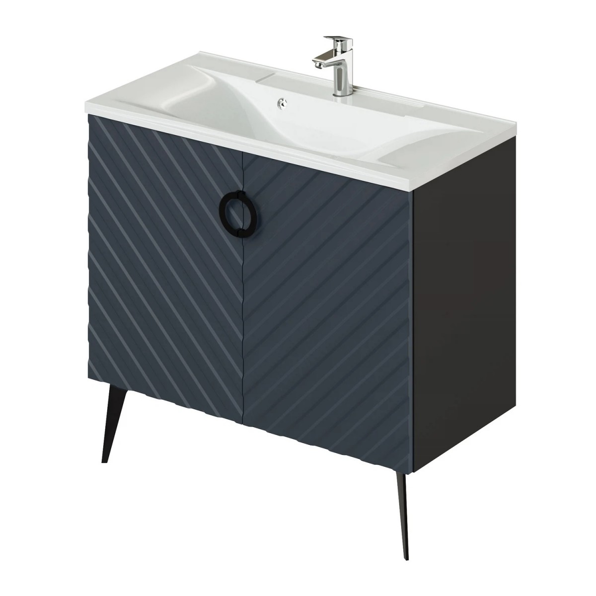 Тумба с раковиной Итана Palladio 2.0 4657821041109 90 см (маренго софт) напольная