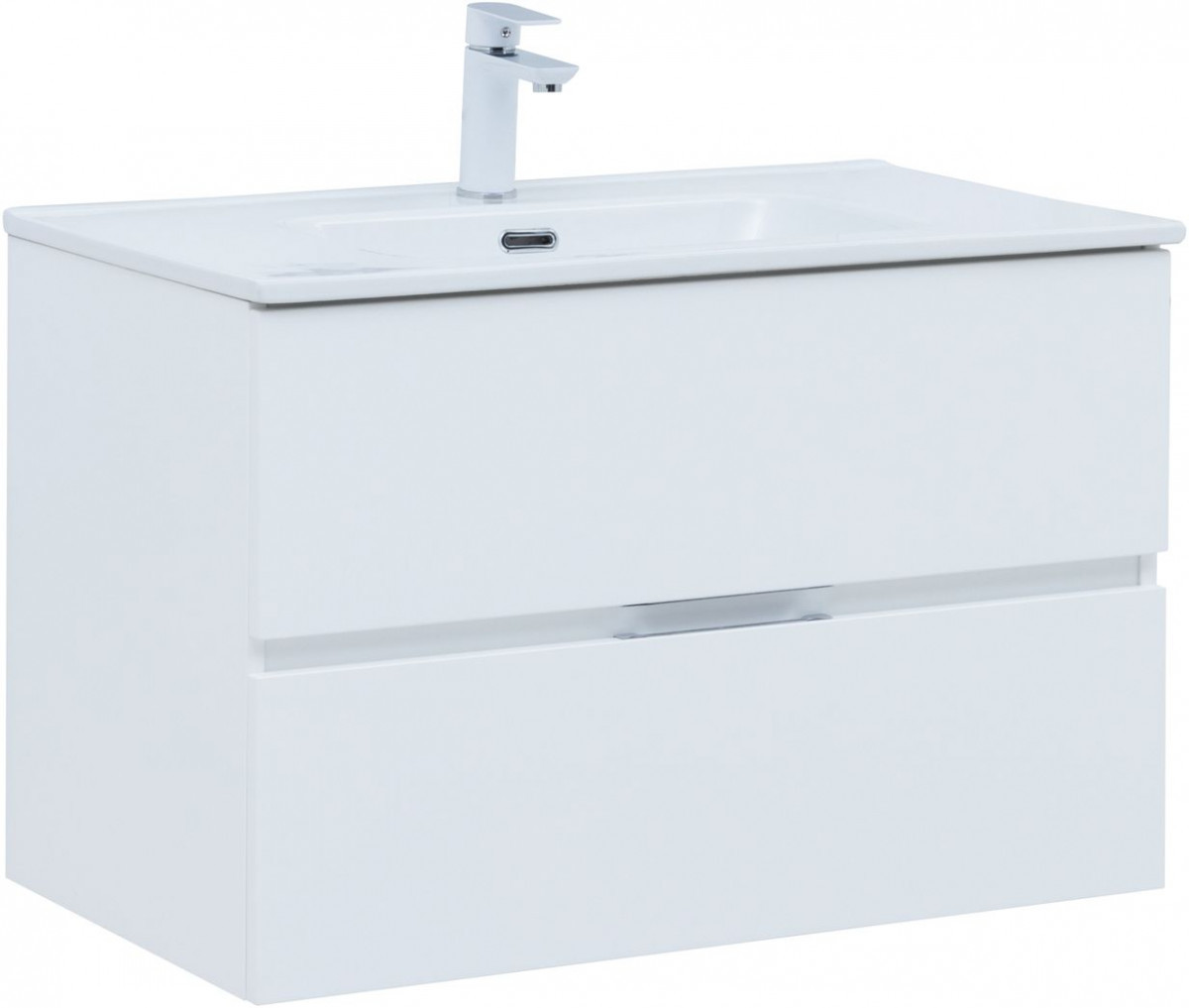 Тумба под раковину Aquanet Алвита New 277514 80 см (белый матовый) 2 ящика, подвесная