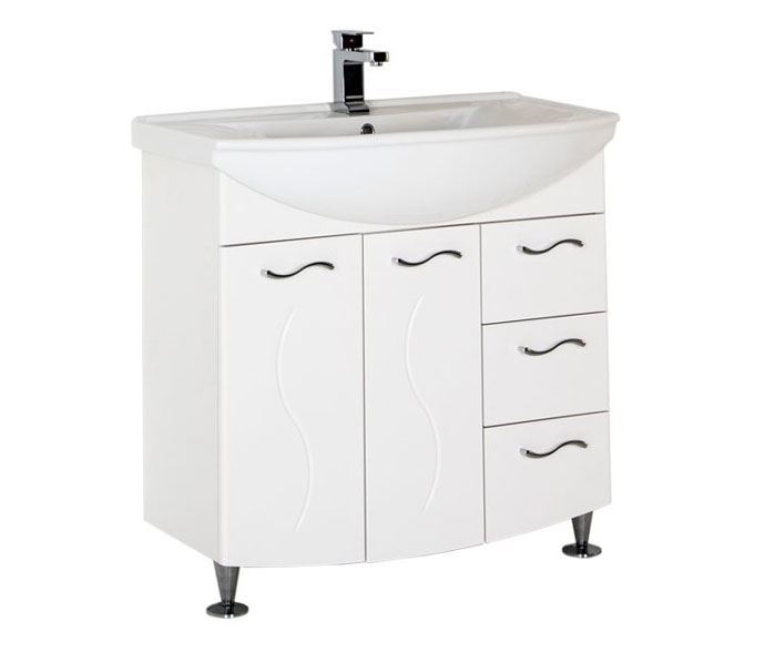 Тумба под раковину Aquanet Моника 85 см (белый) напольная