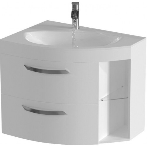 Тумба под раковину Aquanet De Aqua Трио Люкс New L 80 см (белый ) подвесная