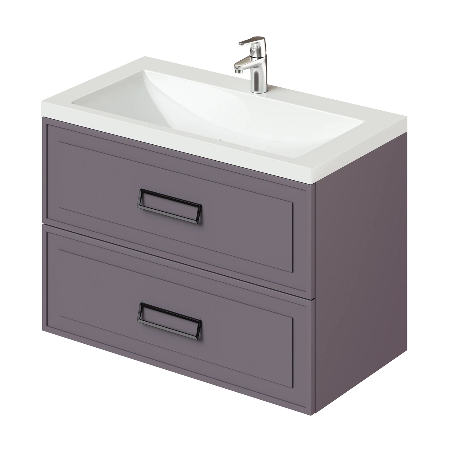 Тумба с раковиной Итана Pino 4657792957768 90 см (блэкберри) подвесная