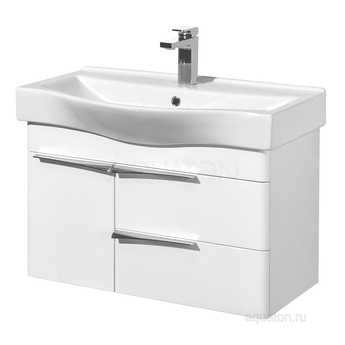 Тумба под раковину Aquaton Беверли 80 см (белый)