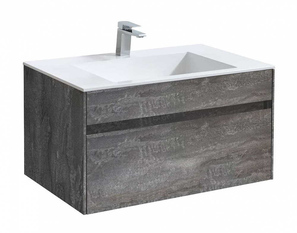 Тумба под раковину Vincea Chiara VMC-2C800GS 80 cм (G.Stone) подвесная