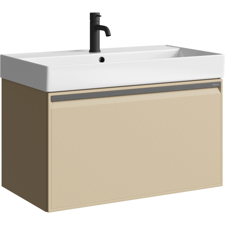 Тумба под раковину Aqwella Pure PUR0108KS 80 см (капучино светлый) подвесная
