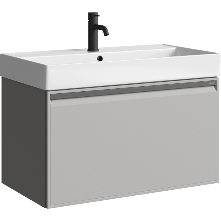 Тумба под раковину Aqwella Pure PUR0108ST 80 см (серый туман) подвесная