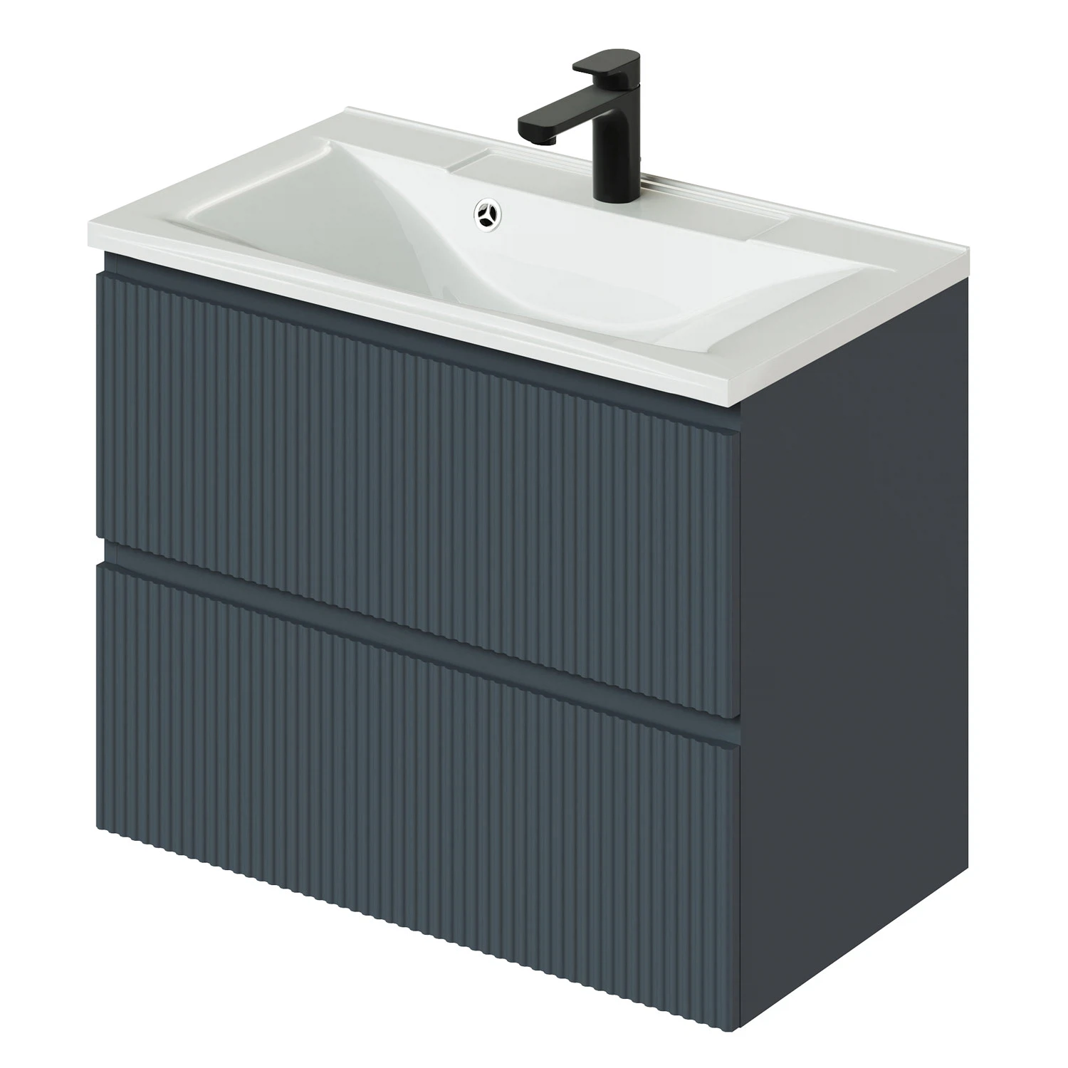 Тумба с раковиной Итана Kate 4657792957522 80 см (антрацит) подвесная