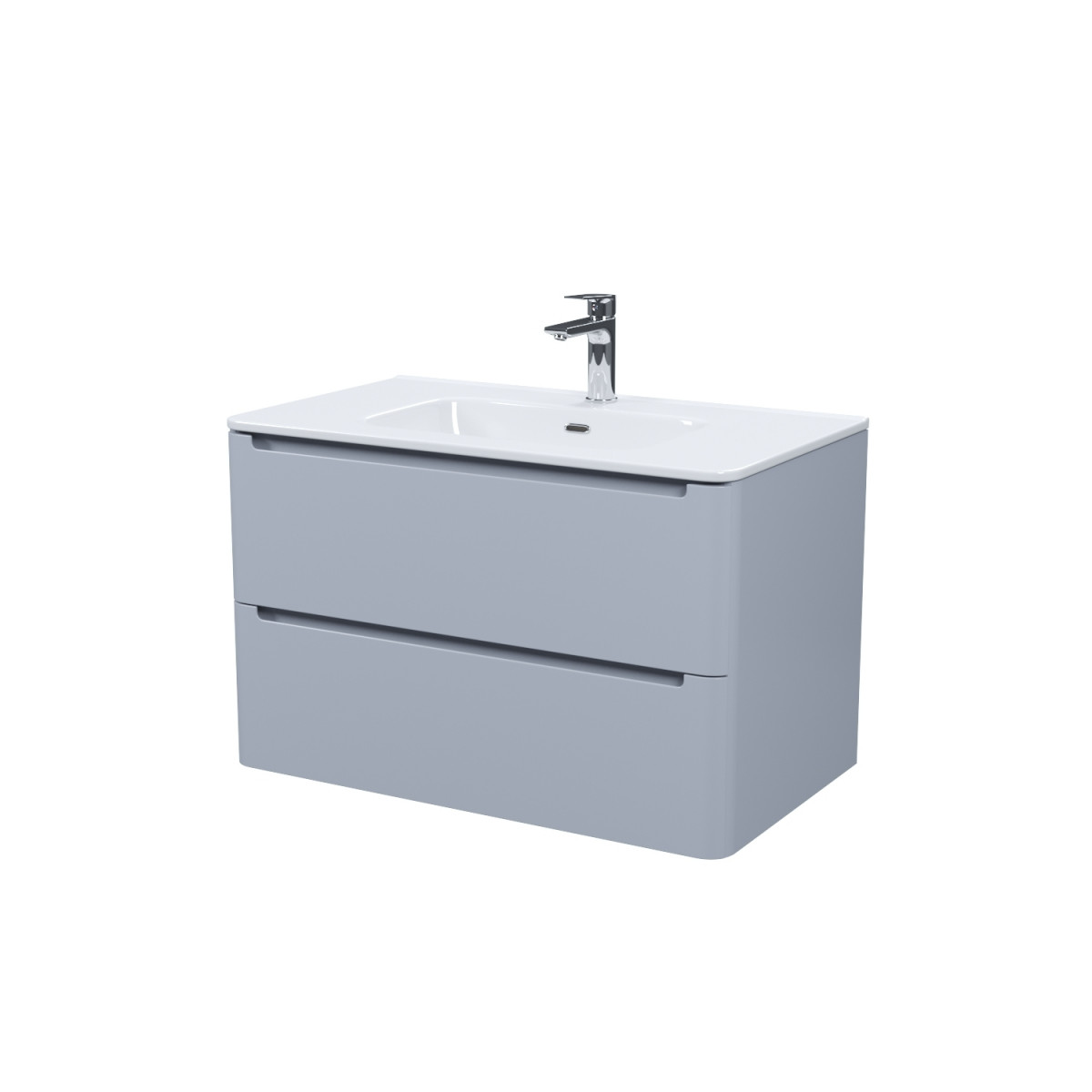 Тумба с раковиной IDDIS Edifice EDI80L0i95K 80 см (светло-серый) подвесная