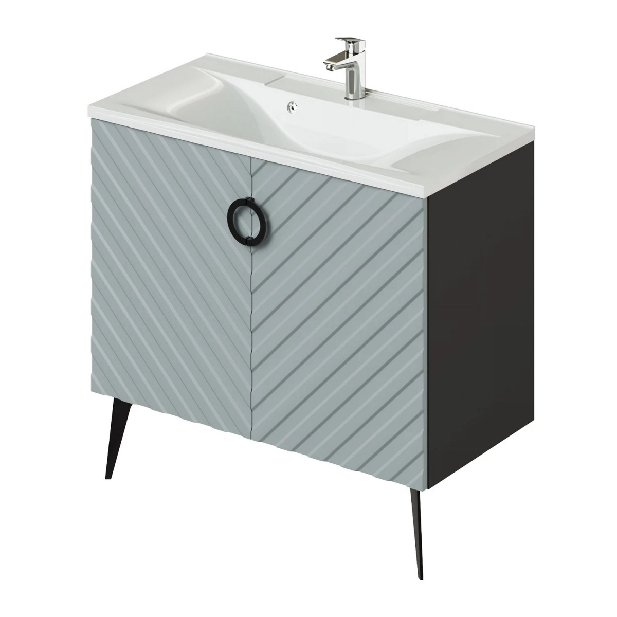 Тумба с раковиной Итана Palladio 2.0 4657821041260 90 см (green wood) напольная