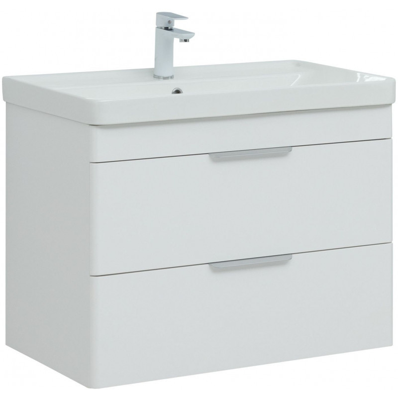 Тумба под раковину Aquanet Ирис new 310146 80 см (белый) 2 ящика, подвесная