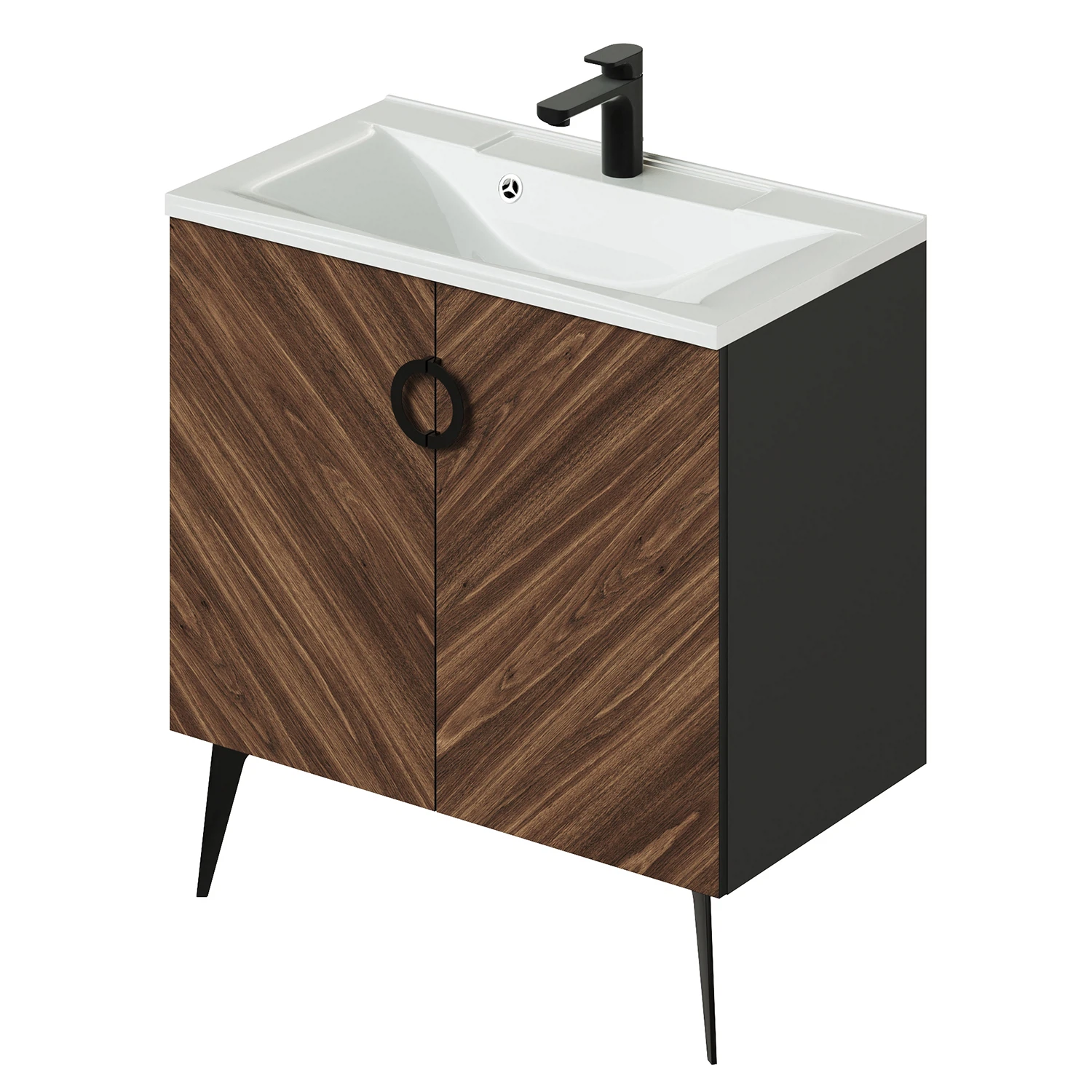 Тумба с раковиной Итана Palladio 4657792957454 80 см (дуб бурбон) напольная