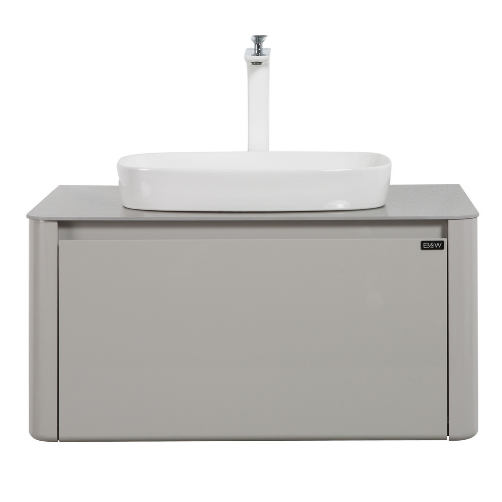 Тумба с раковиной Black&White Universe U915.800 80 см (серый) подвесная