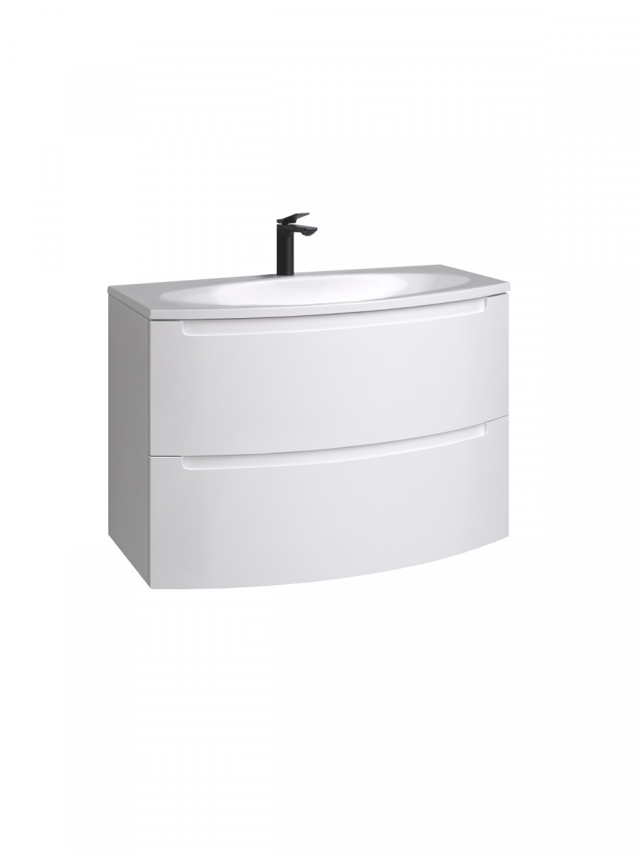 Тумба под раковину Belux Бари 4810924257024 80 см (белый глянцевый) подвесная