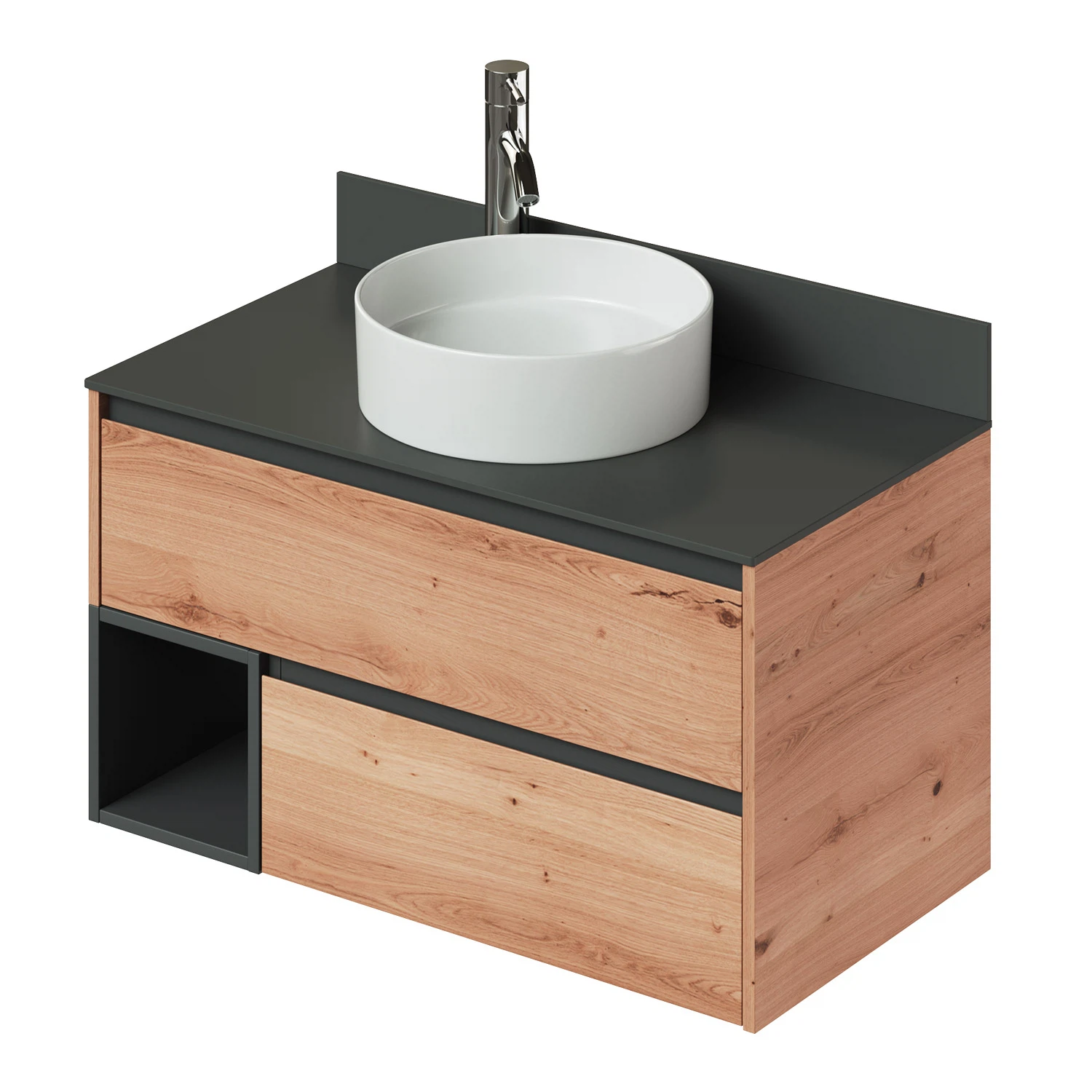 Тумба со столешницей Итана Amelia 2.0 4657792957638 90 см (дуб эвок прибрежный) подвесная