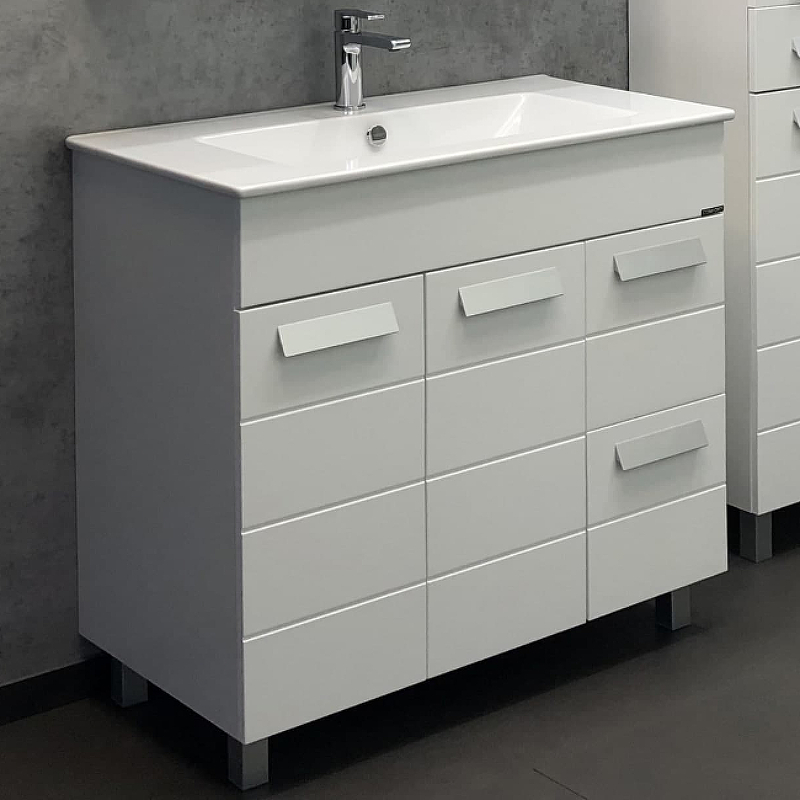 Тумба с раковиной Comforty Модена-М 00-00001644 90 см (белый) напольная