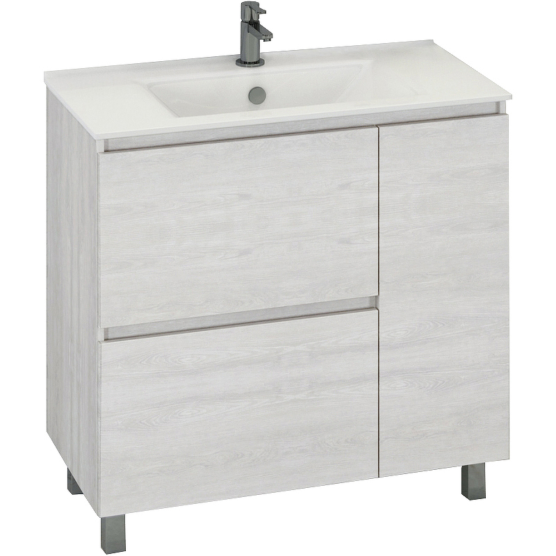 Тумба с раковиной Comforty Верона 00-00001972 90 см (дуб белый) напольная