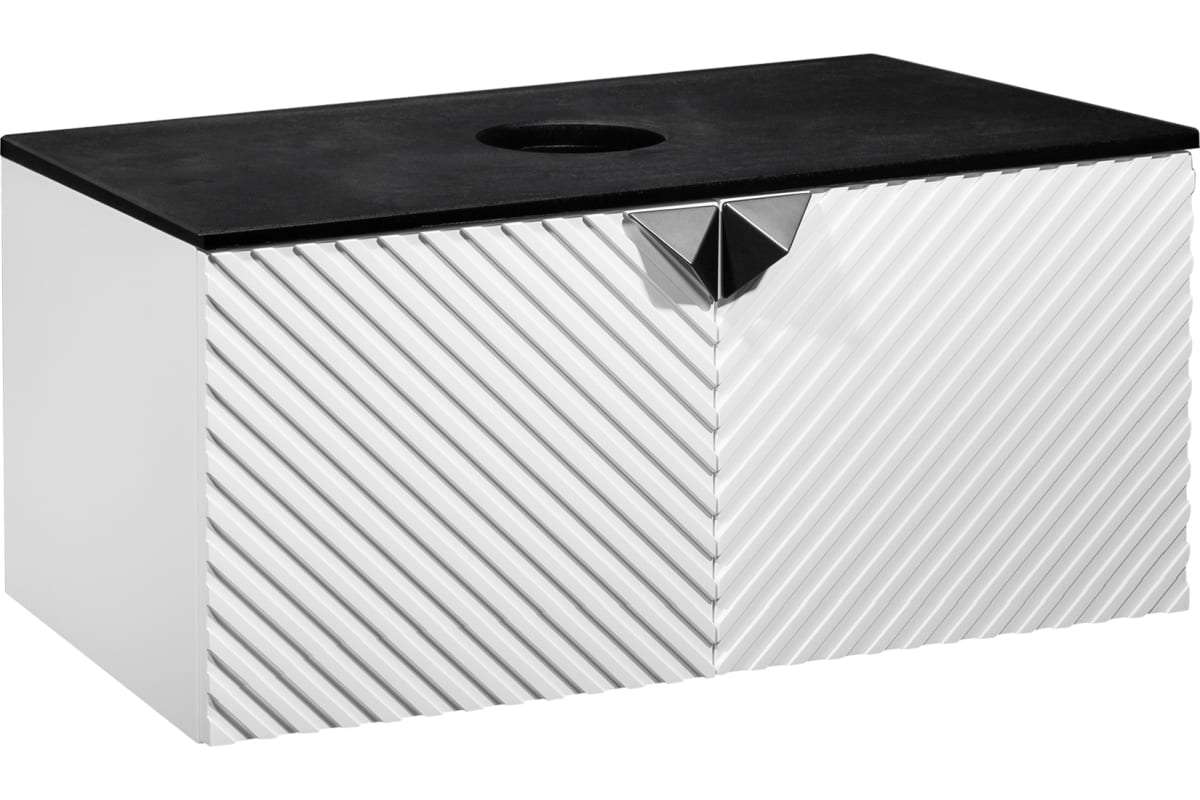 Тумба под раковину Runo Андора 00-00002018 85 см (белый матовый/чёрный) подвесная