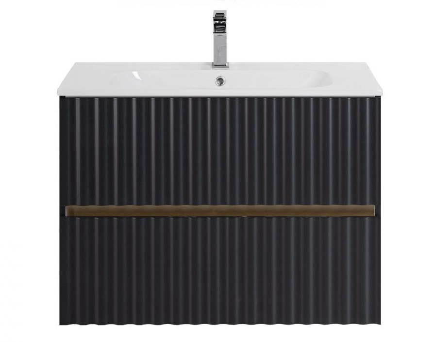 Тумба под раковину Art&Max Elegant AM-ELEGANT-800-2C-SO-GM-LED 80 см (серый матовый) подвесная