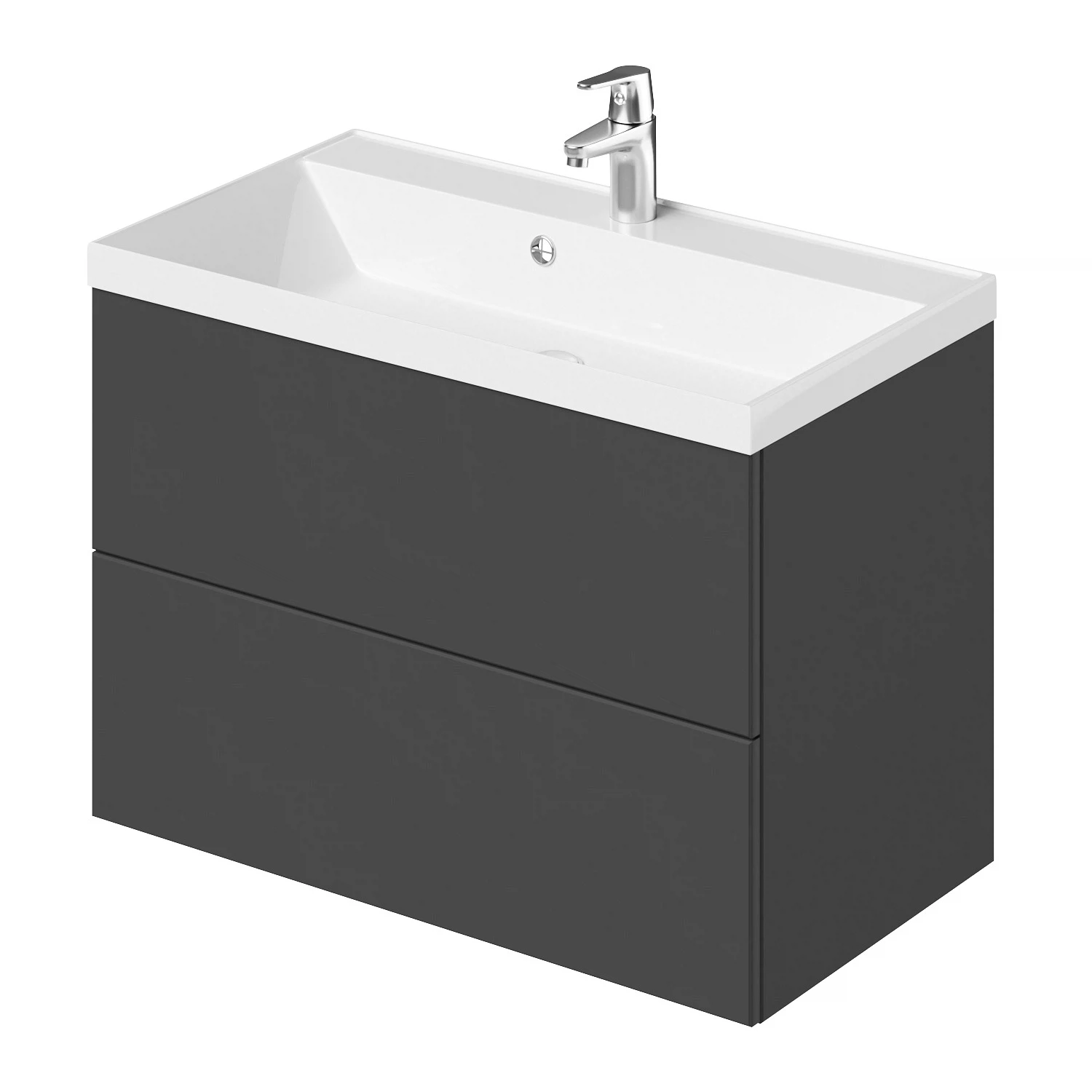 Тумба с раковиной Итана Icon 4657784358511 80 см (графит) подвесная