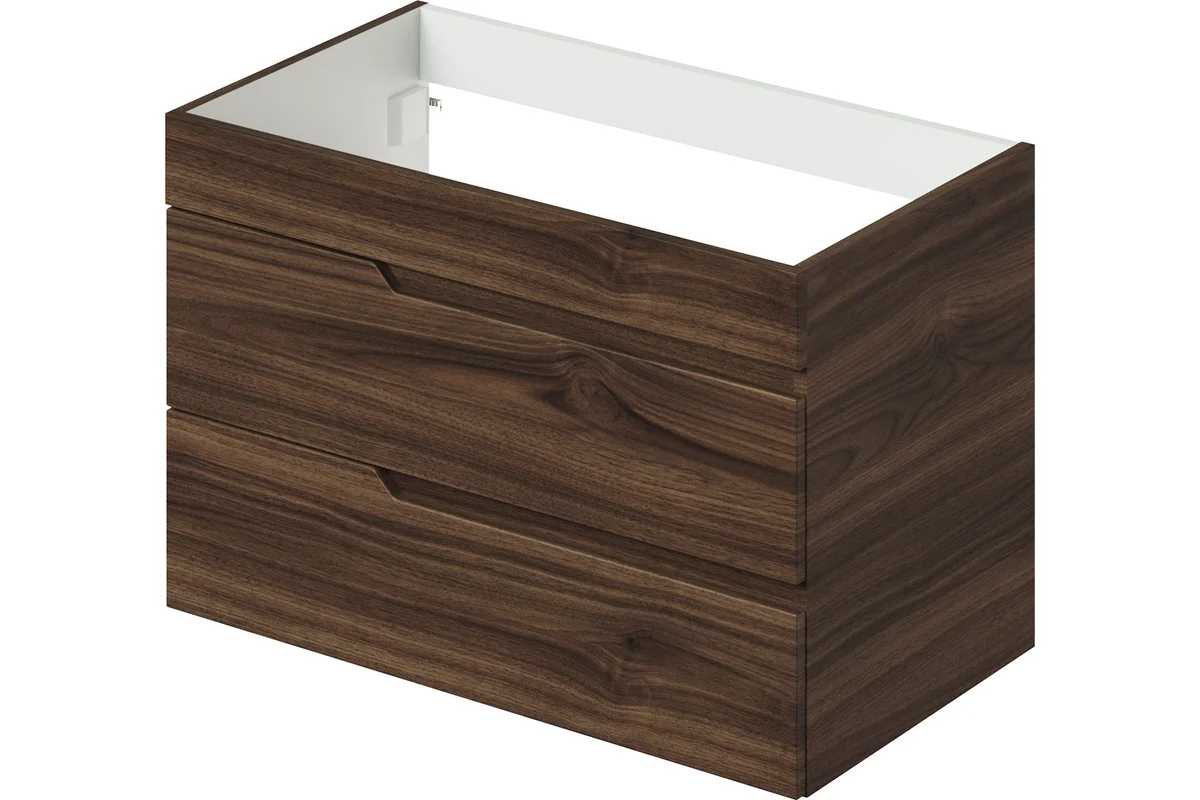 Тумба под раковину Итана Alexa 4657828217569 80 см (орех пекан шоколад стронг) подвесная