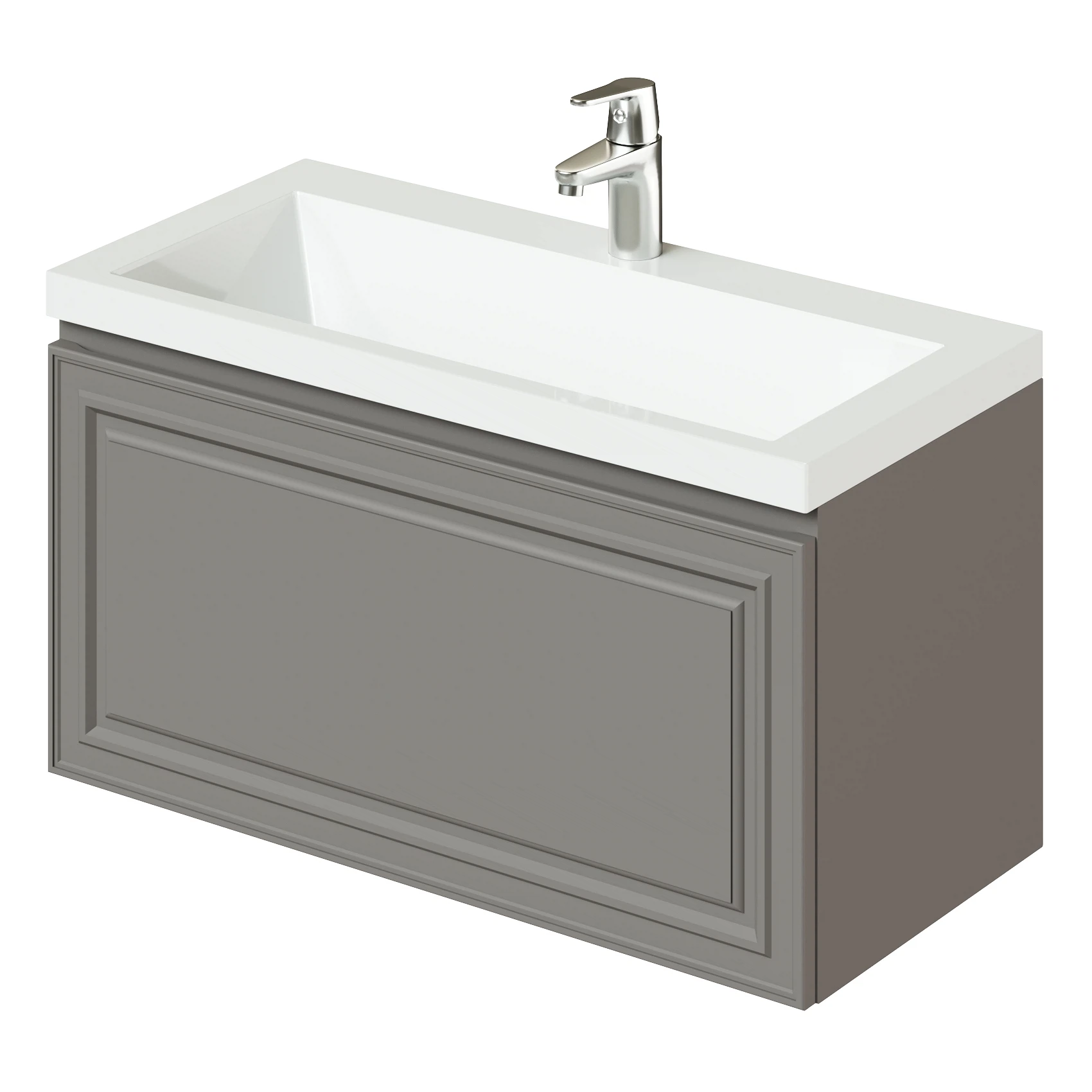 Тумба с раковиной Итана Verona 4657792954637 80 см (амаретти) подвесная