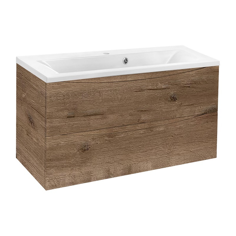 Тумба под раковину Vincea Mia VMC-2MA900VO 90 cм (V.Oak) подвесная