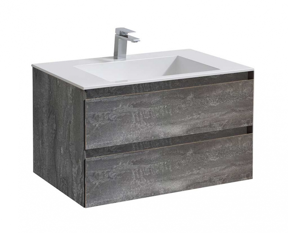 Тумба под раковину Vincea Luka VMC-2L800GS 80 cм (G.Stone) подвесная