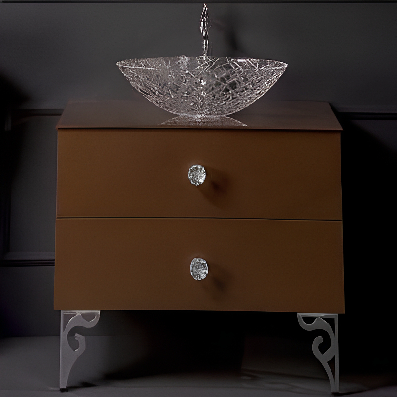 Тумба под раковину ArmadiArt NeoArt 831-080-DB 80 см (тёмно коричневый) подвесная