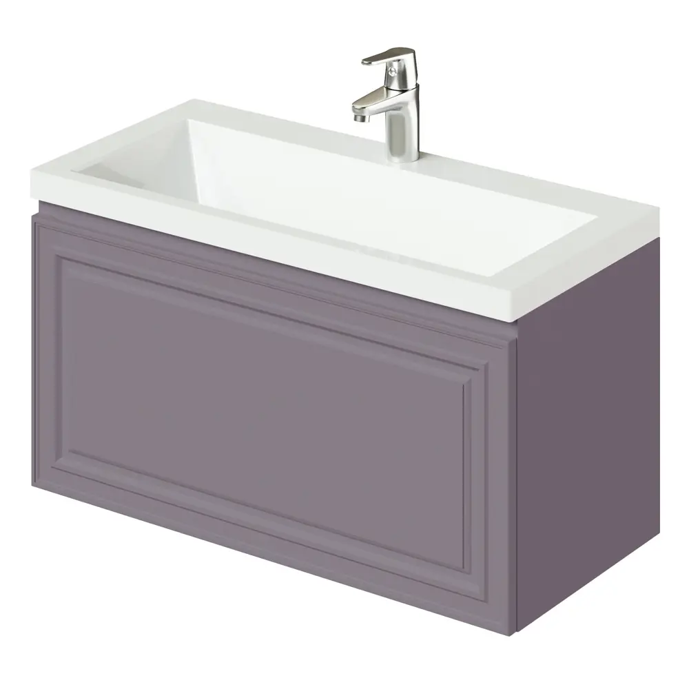 Тумба с раковиной Итана Verona 4657810333932 80 см (блэкберри) подвесная