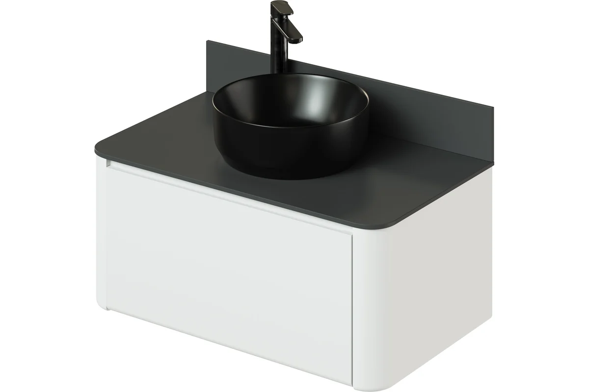 Тумба со столешницей Итана Pronto 4657810339897 80 см (эмаль белый матовый) подвесная