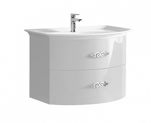 Тумба под раковину Belux Версаль 4810924221865 85 см (белый глянцевый) подвесная