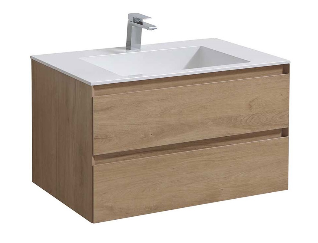 Тумба под раковину Vincea Luka VMC-2L800NO 80 cм (N.Oak) подвесная