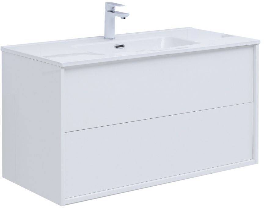 Тумба под раковину Aquanet Lino (Flat) 287542  80 см (белый) подвесная