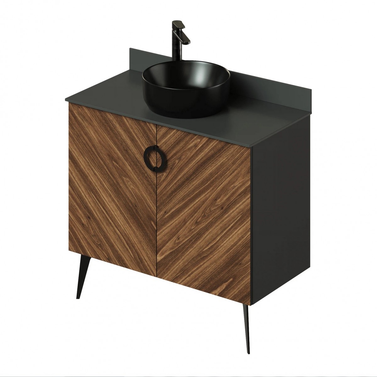 Тумба со столешницей Итана Palladio 4657810333796 90 см (дуб бурбон) напольная