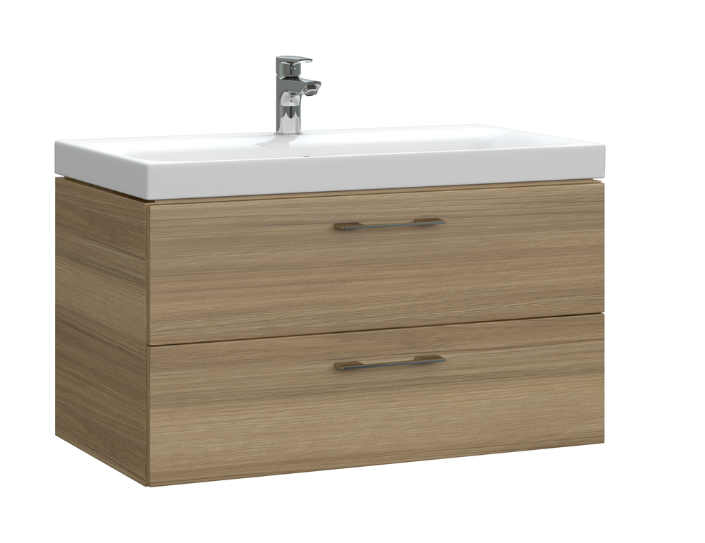 Тумба под раковину Cersanit Lara 80 64138 (орех) подвесная