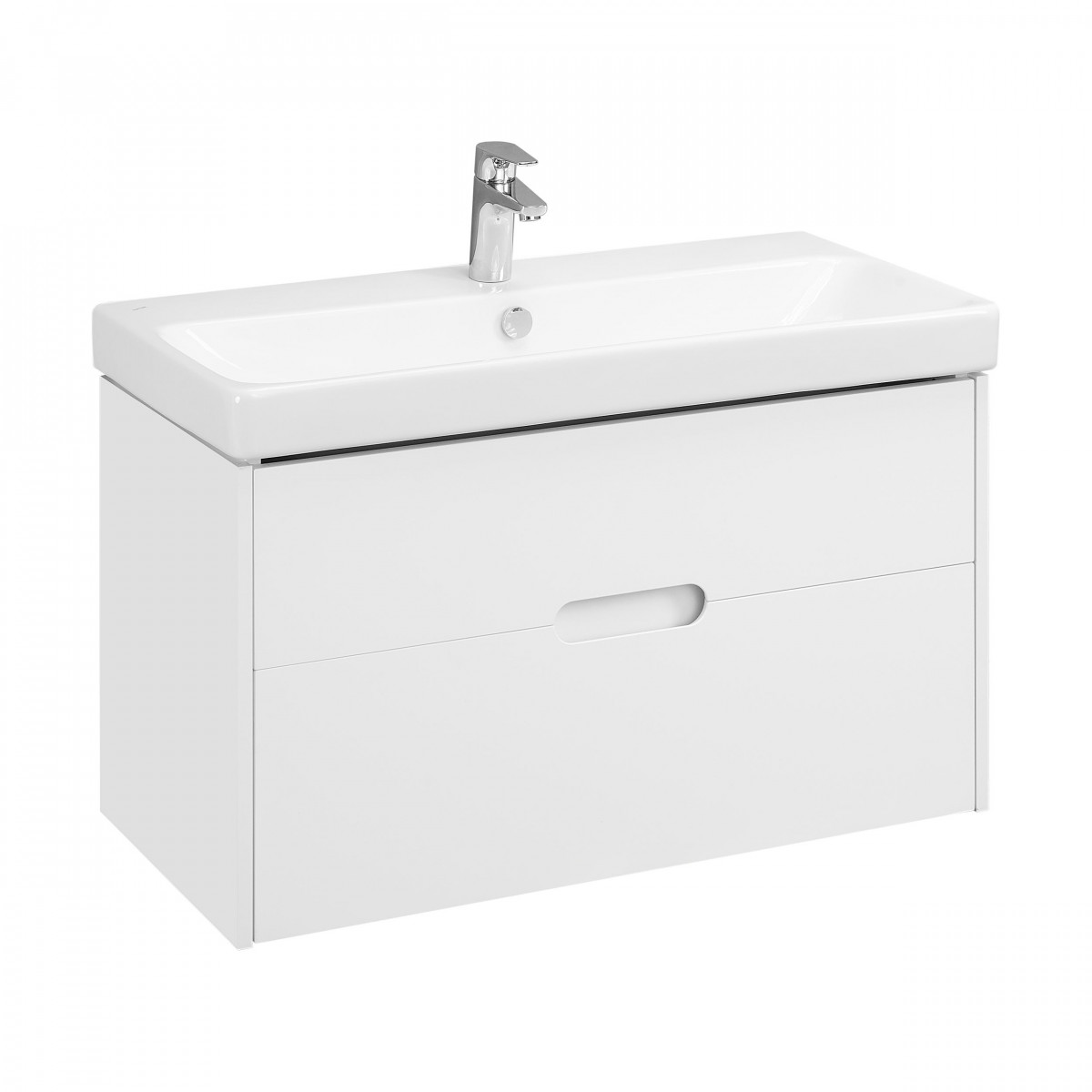 Тумба под раковину Aquaton Оливия 1A254401OL010 90 см (белый матовый) подвесная