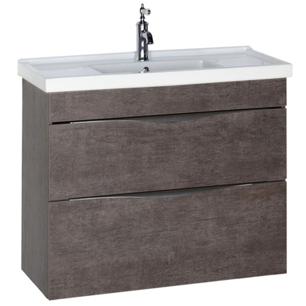 Тумба под раковину Aquanet Эвора 100 см (дуб антик) подвесная