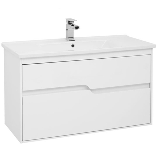 Тумба под раковину Aquanet Модена 100 см (белый) подвесная
