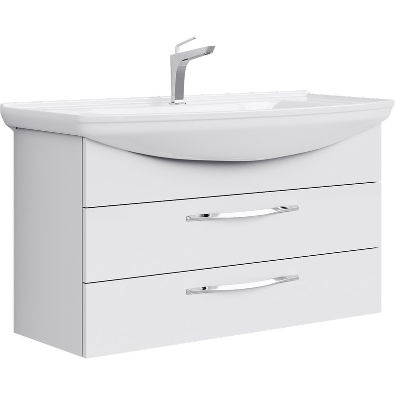 Тумба под раковину Aqwella Аллегро Agr.01.10/2 100 см (белый) подвесная