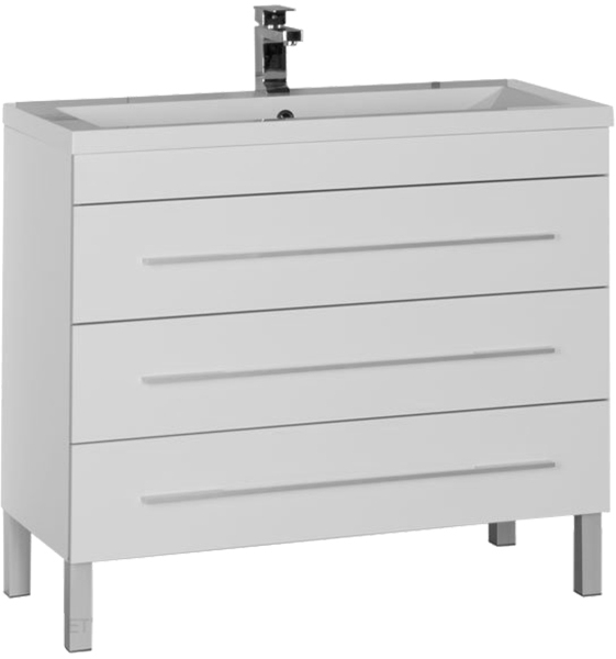 Тумба под раковину Aquanet Верона 100 см (белый) 3 ящика напольная