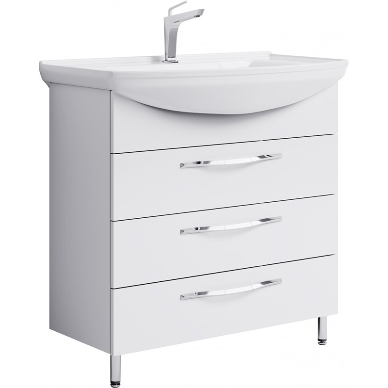 Тумба под раковину Aqwella Аллегро Agr.01.10/3 105 см (белый) напольный