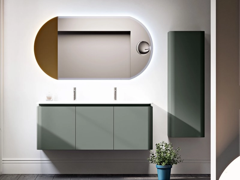 Тумба под раковину Cezares Stylus 55299 140 см (зелёный матовый) подвесная