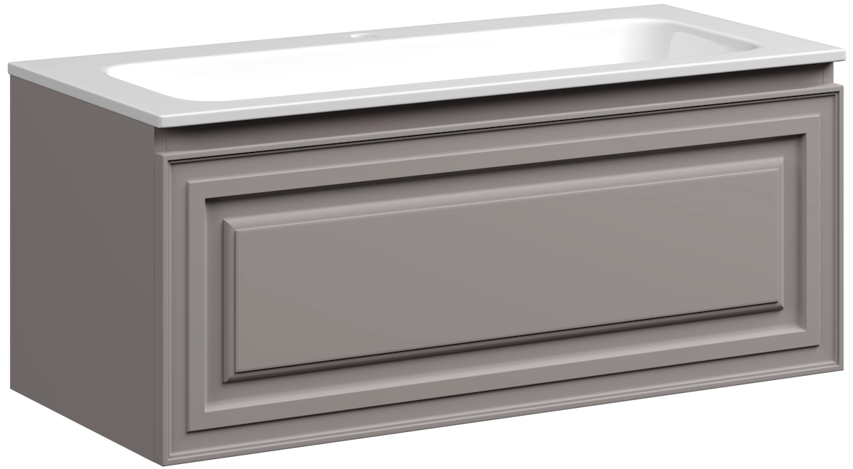 Тумба под раковину Sancos Very VR100SM 100 см (серый матовый) 1 ящик, подвесная
