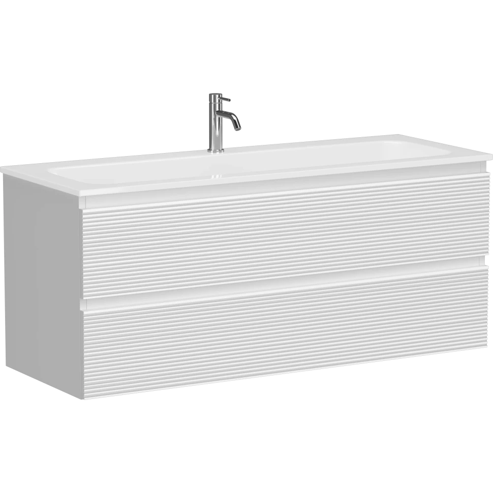 Тумба под раковину Sancos Folk FL120W 120 см (белый матовый) подвесная