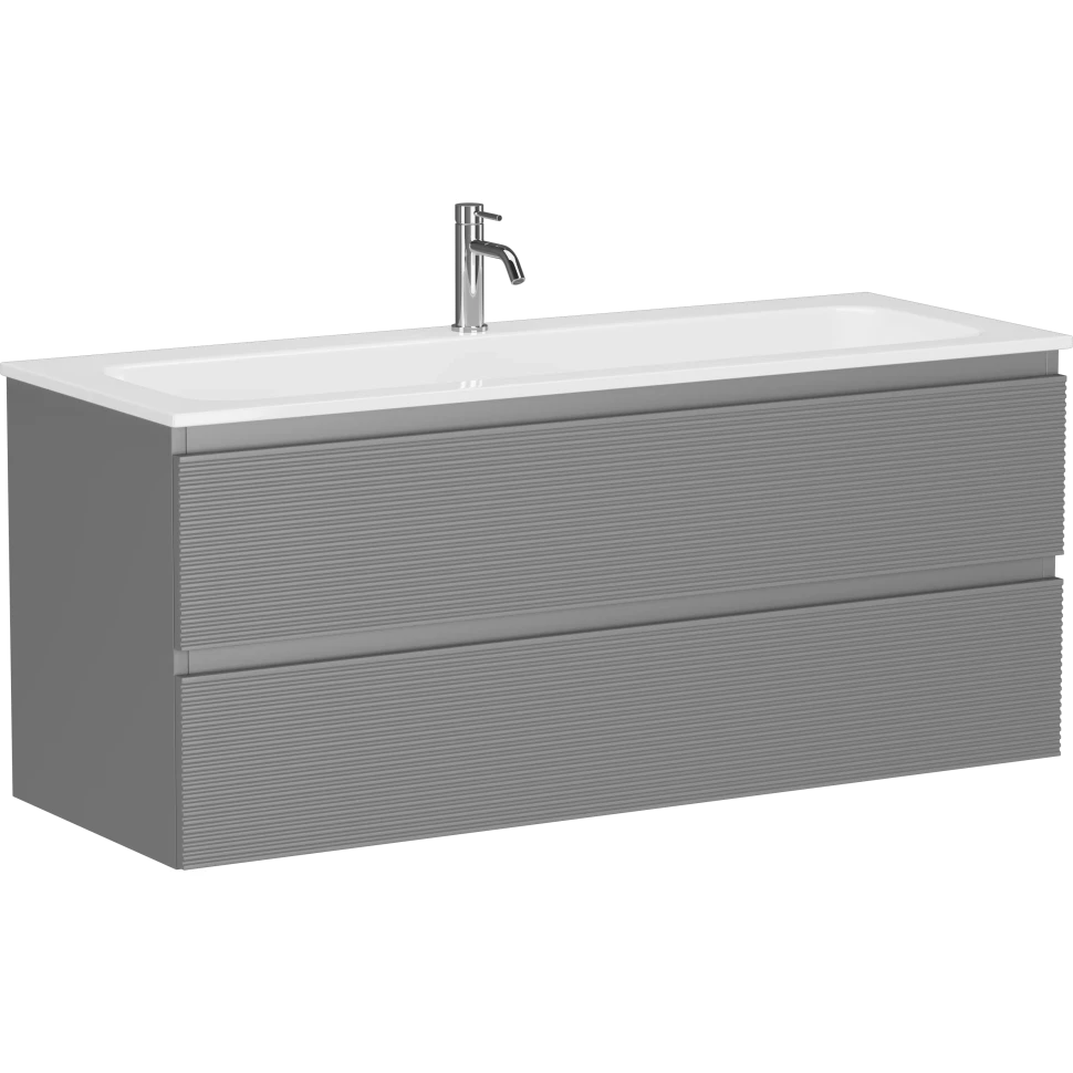 Тумба под раковину Sancos Folk FL120ES 120 см (светло-серый матовый) подвесная