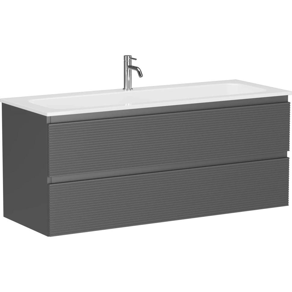 Тумба под раковину Sancos Folk FL120GS 120 см (тёмно-серый матовый) подвесная