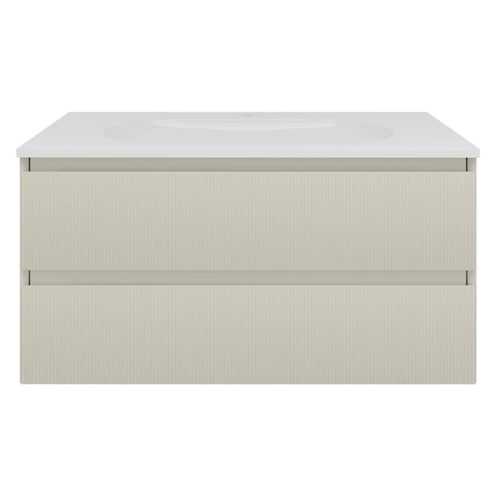 Тумба с раковиной Vincea Welle VMC-2WL100MBG 100 см (бежевый) подвесная