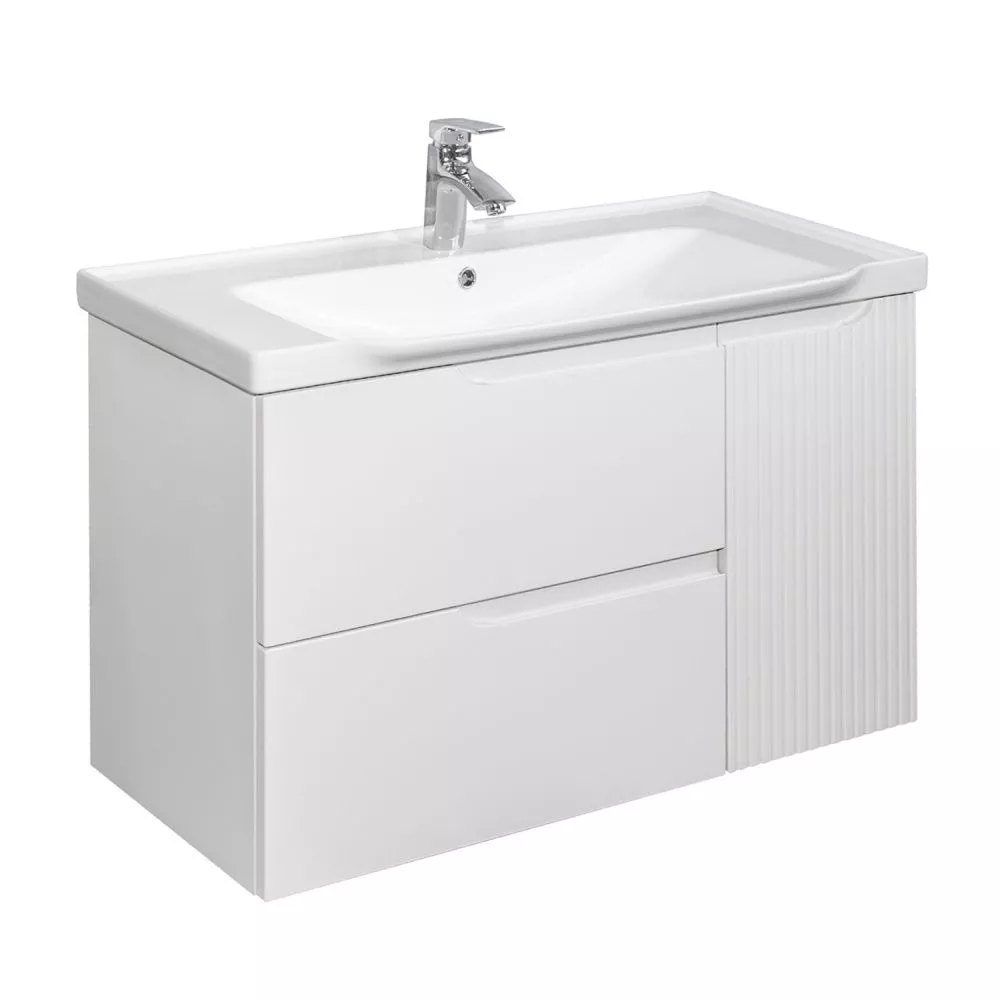Тумба с раковиной Comforty Сидней-100 00-00022910CF 100 см (белый матовый) подвесная