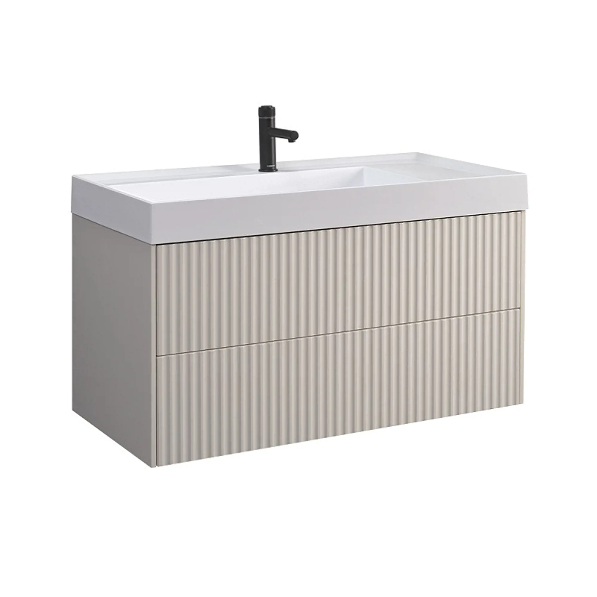 Тумба под раковину Belux Сиртаки НП 100-02 4810924269768 100 см (светлый миндаль матовый) подвесная