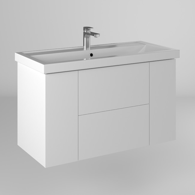 Тумба под раковину Briz Ricci 360 03-20100-06 00 БЕЛ 100 см (белый) подвесная